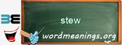 WordMeaning blackboard for stew